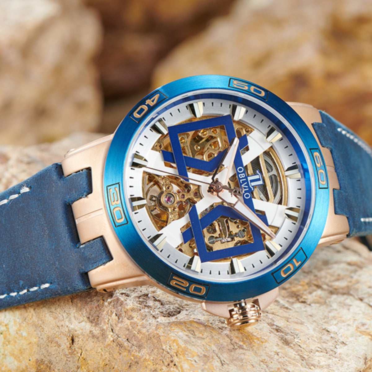 OBLVLO | Openwork Mechanical Watch Sports Outdoor Off-road