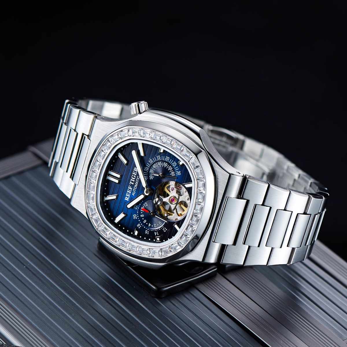 REEF TIGER | Men's Fashion Tourbillon Waterproof Automatic Watch