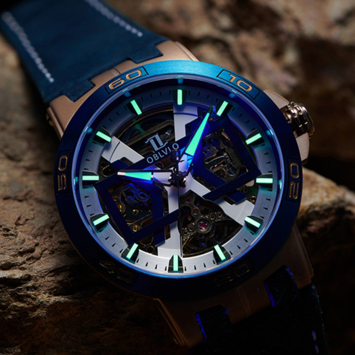 OBLVLO | Openwork Mechanical Watch Sports Outdoor Off-road
