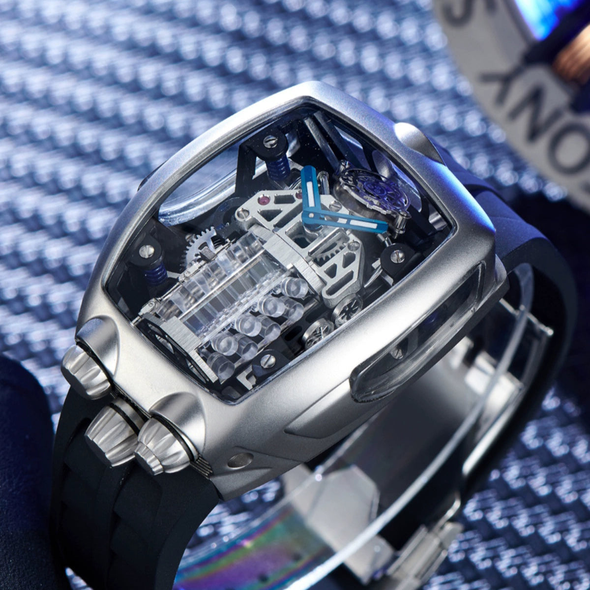 OBLVLO | W16 Bugatti Engine Watch for Men