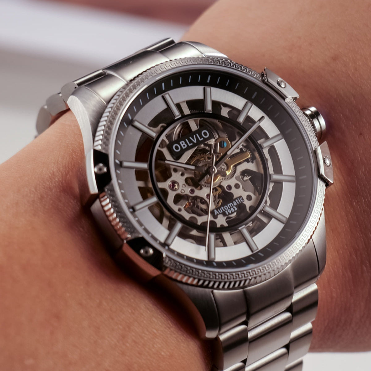 OBLVLO | Business skeleton mechanical watch