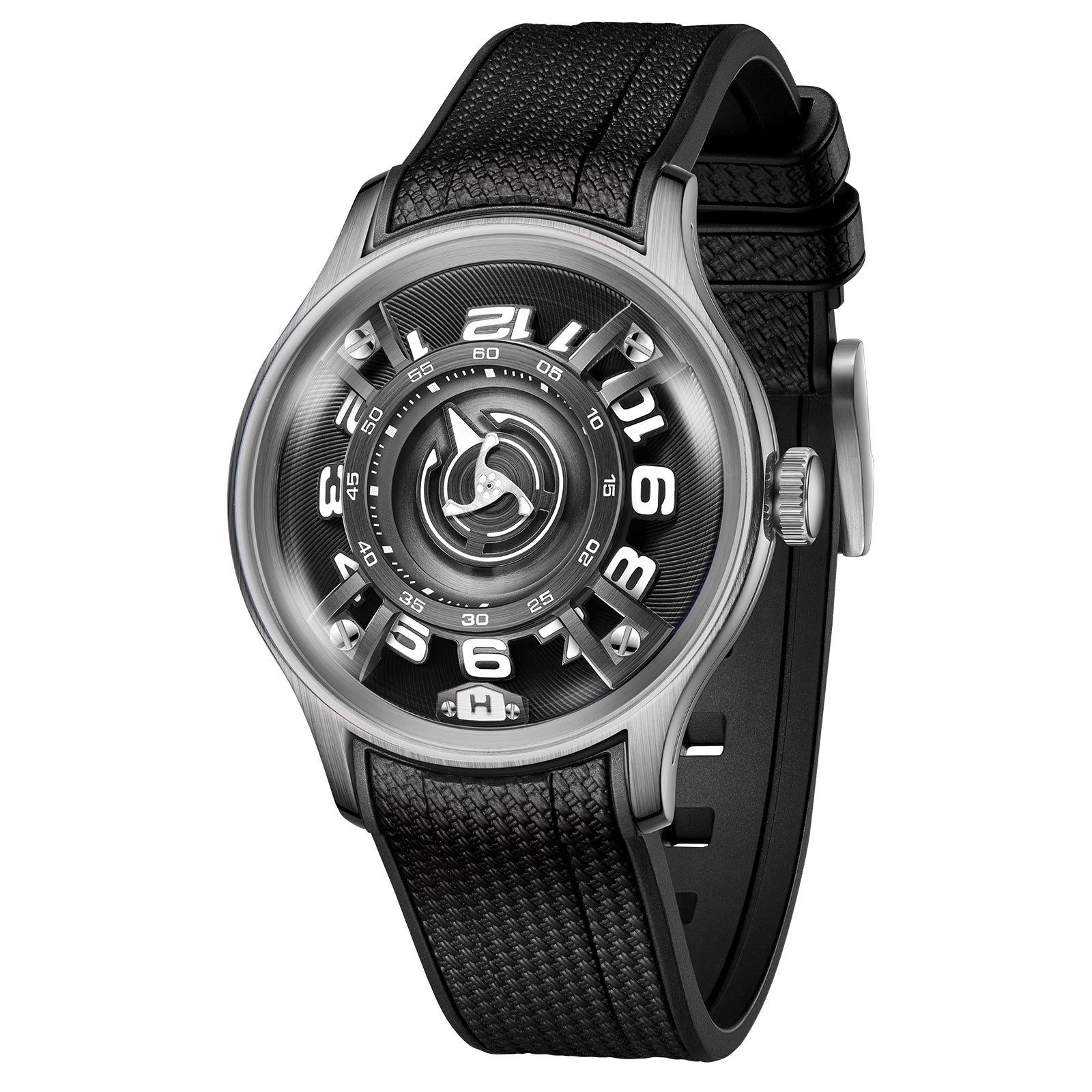 OBLVLO | Curvature Engine Starcraft Rotor Mechanical Watch for Men